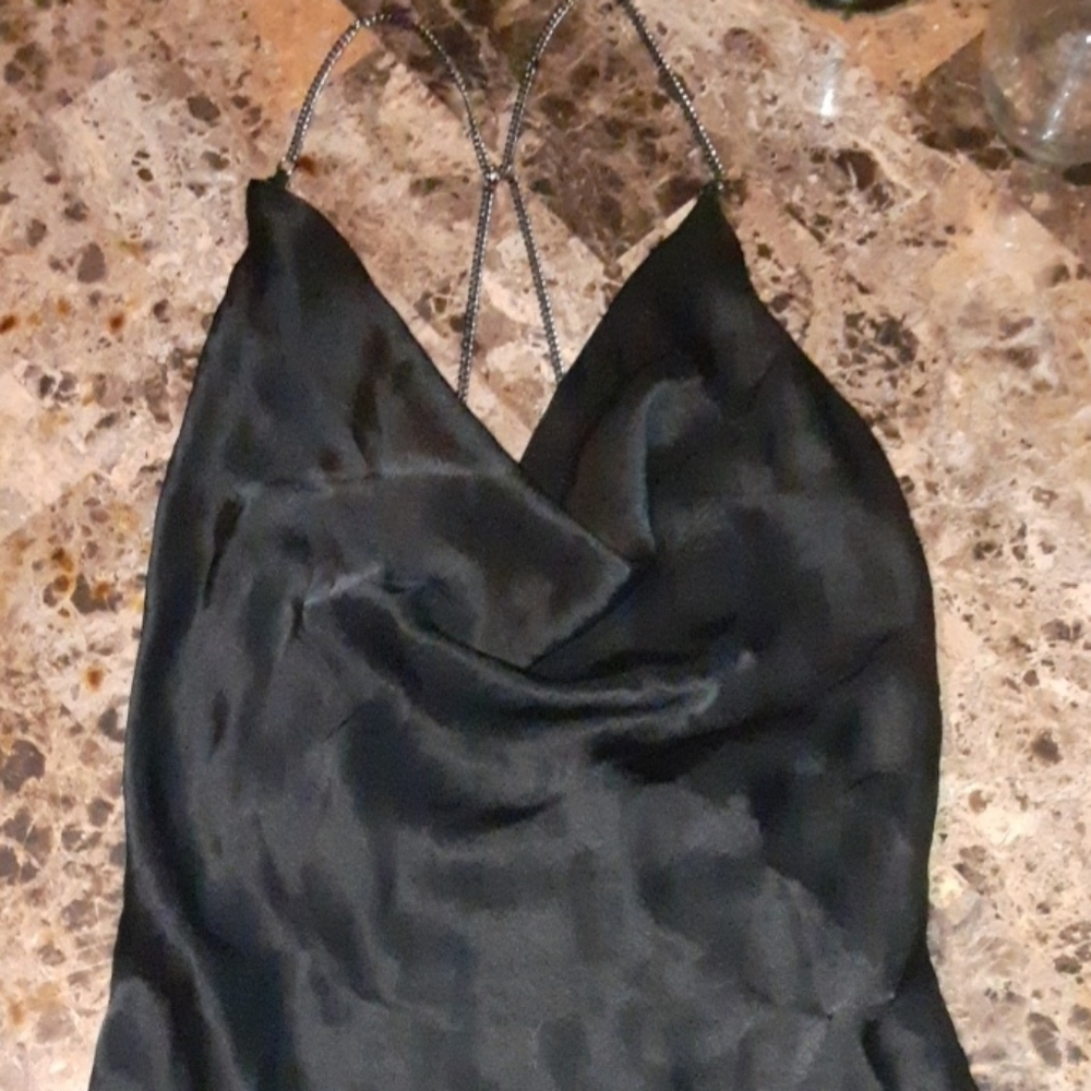 XS Forever 21 black dress with chain back